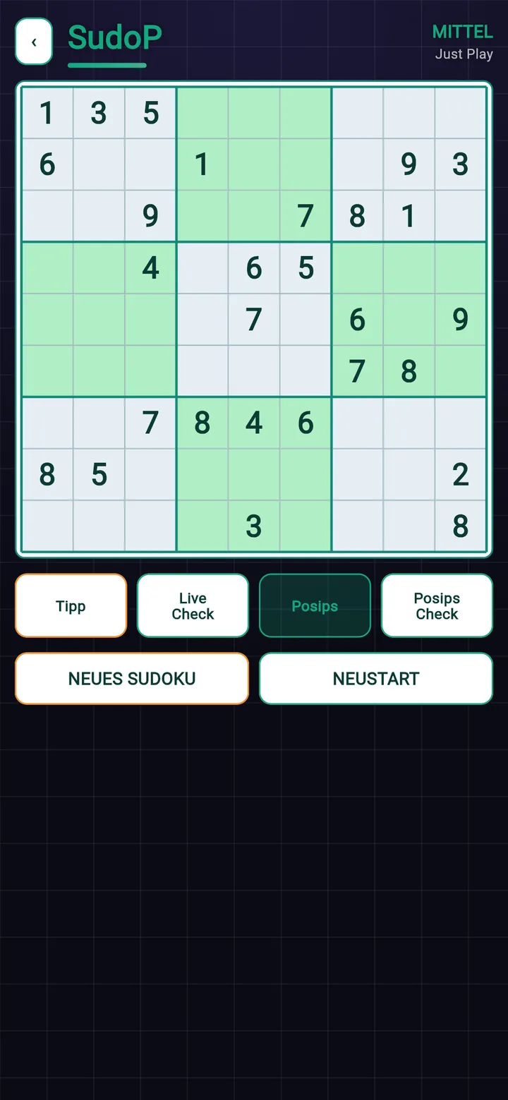 SudoP: entspanntes Spielfeld mit Notizfunktion